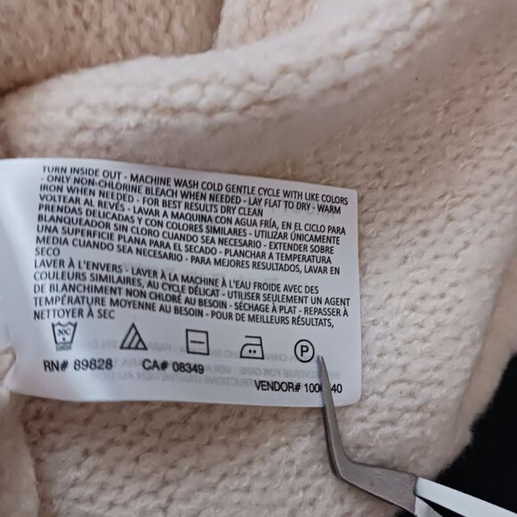 NEW Vintage America Size M Western Boho Cream Cowlneck Cream Sweater - Picture 9 of 11